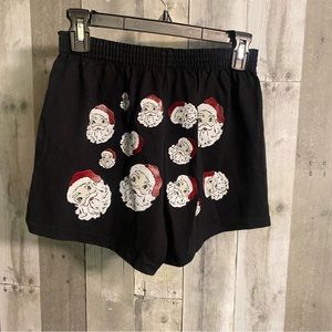 Soffe black Santa Christmas shorts M
